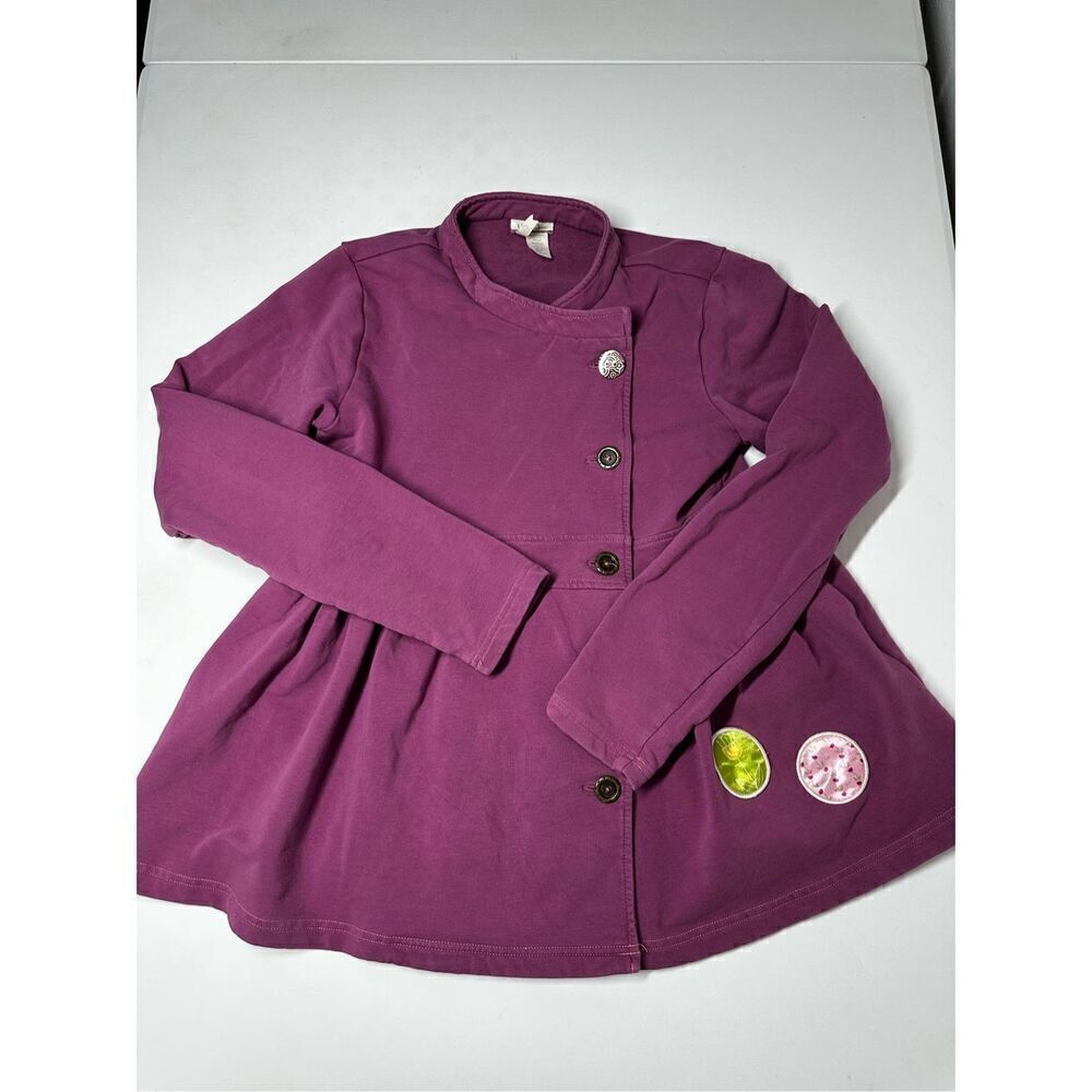 Matilda Jane Girls Jacket 14 Purple Secret Fields Amethyst Willow Button Front